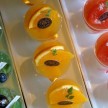グレープフルーツムースゼリー、オレンジムースゼリー、ミントゼリー